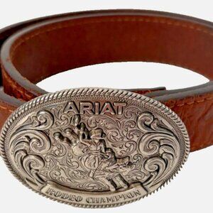 Ariat Genuine Leather Youth Child’s Belt Rodeo Belt Floral Tabs Marble